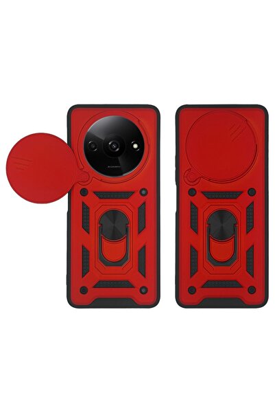 Sonique Θήκη Ring Armor CamPro για Xiaomi Redmi A3 / Redmi A3x Κόκκινο