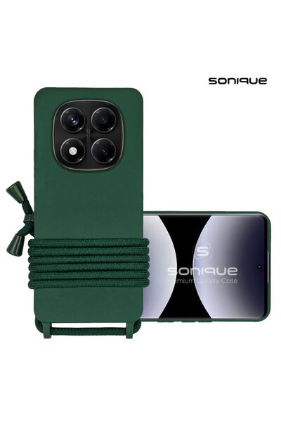 Sonique Θήκη Σιλικόνης με Κορδόνι CarryHang Xiaomi Redmi Note 14 Pro 4G Πράσι...