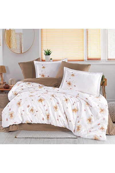 Hobby home collection Amara Kahve - Double Satin Duvet Cover Set
