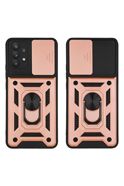 Sonique Θήκη Ring Armor CamPro για Samsung Galaxy A32 5G Ροζ Χρυσό