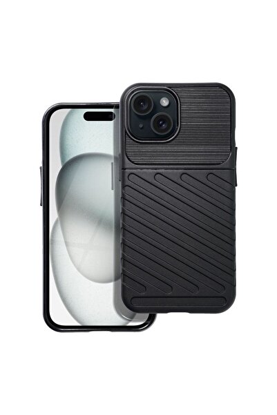 OEM Θήκη Κινητού Thunder Case Flexible Tough Rugged Apple iPhone 15 Μαύρο