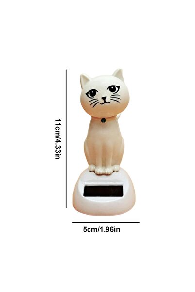 choice2 C Car Decoration Solar Cartoon Cat Toy Dashboard Decorations Shaking ...
