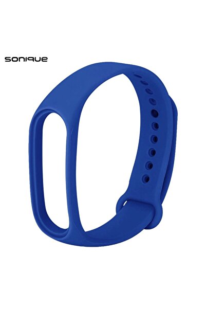 Sonique Λουράκι Σιλικόνης Color για Xiaomi Mi Band 3/4 Μπλε Σκούρο