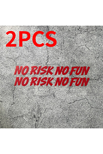 Choice3 (19x2cm)2PCS (NRNF2)Red 2PCS No Risk No Fun Motorcycle Helmet Sticker...