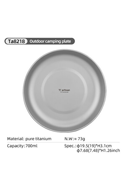 Choice1 700ml Tiartisan Pure Titanium Fruit Salad Plates Round Dishes Dinnerw...