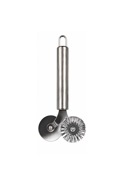 OEM Cutit pentru Pizza din Inox, 2 Roti pentru Taiere si Decorare Aluat, Mane...