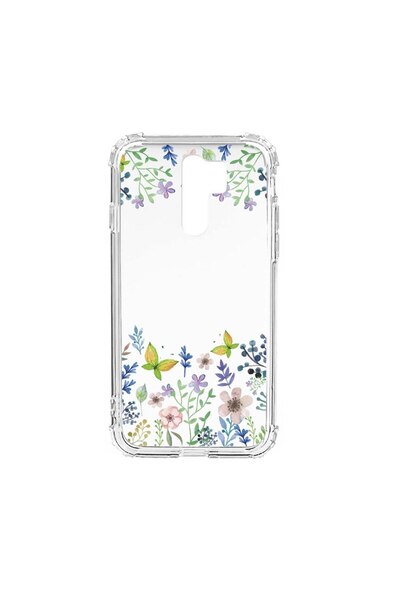 bestcase Husă Antișoc din Silicon Compatibilă cu Xiaomi Redmi 9, Flori și Flu...