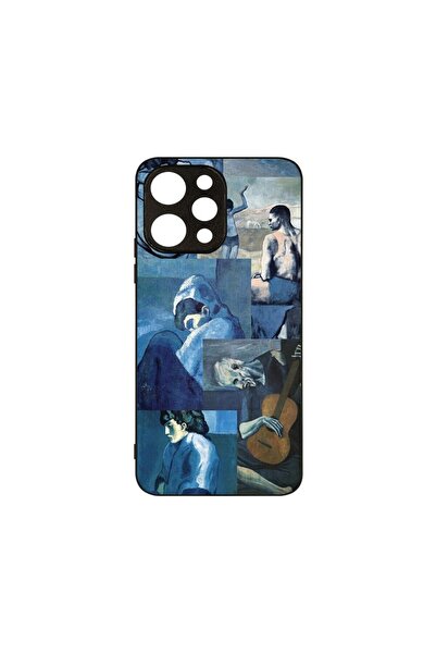 bestcase Калъф MaxSafe, съвместим с Xiaomi Redmi 12, в стил Пикасо със студен...
