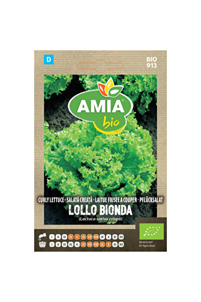 Amia Seminte bio de salata creata Lollo Bionda Amia, 1 g