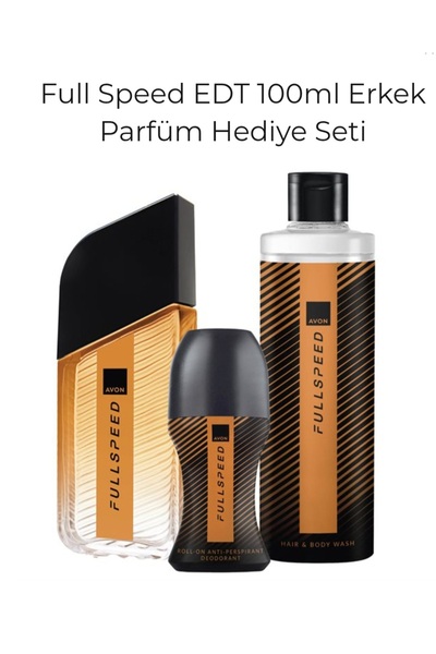 AVON FULLSPEED PARFUM 100 ML SAC VE VÜCUT ŞAMPUANI + ROLON SET