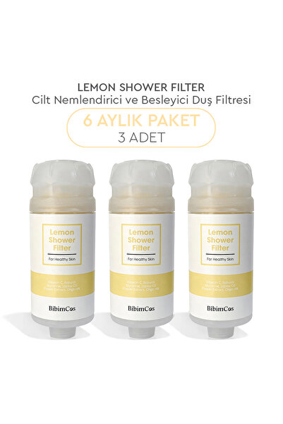 Bibimcos Lemon Shower Filter - Limon Özlü Duş Filtresi 3'lü (6 Aylık Paket)