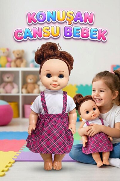 Tıfıl Toys Konuşan Cansu Bebek! Sesli Pilli 40cm Gözleri Açılıp Kapanan Sevim...