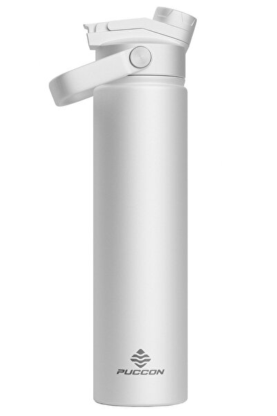 Puccon 750 ml Beyaz Paslanmaz Çelik Termos/Matara/Suluk