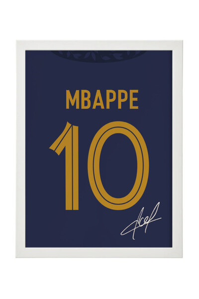 Boomah Accessories Kylian Mbappe France Autographed Jersey Poster with Frame ...