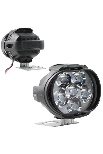 ASTRA LED 2 Adet 6 Ledli Motosiklet Scooter Uyumlu Led Sis Farı Çakar Ve Sabit Mod Açma Kapatma Tuşlu Lamba