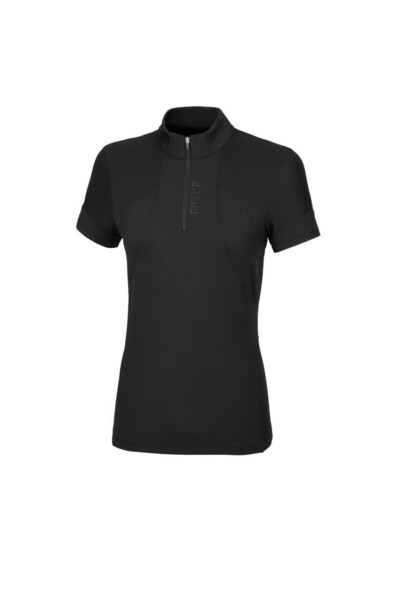 PIKEUR Tricou de călărie Nuria pentru femei, cu mânecă scurtă, negru
