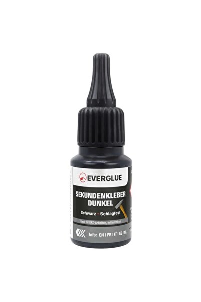 Everglue Adeziv cianoacrilat negru, rezistent la impact, vâscozitate medie, 20 g