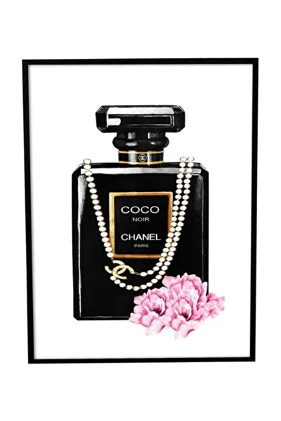 Boomah Accessories ملصق مطبوع من كوكو نوير شانيل مع إطار