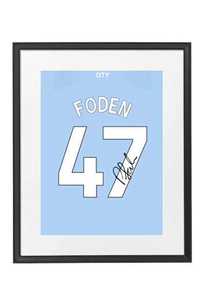 Boomah Accessories Phil Foden Autographed Jersey 2023-24 Poster with Frame 50...
