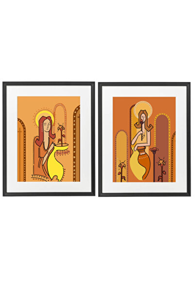 Boomah Accessories set of 2, Plant Lover Girl Boho Style - Decorative Wall Ar...
