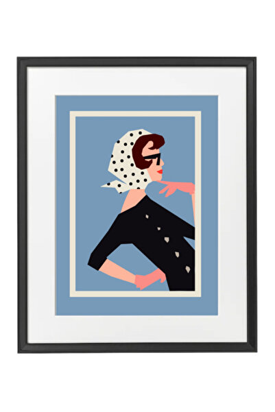 Boomah Accessories Vogue Fashion Girl Poster with Frame 50x40cm
