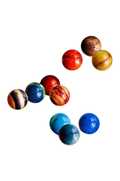Zanox Mingiuțe anti-stres Planeta, Set de 10, Ø6cm, Modele colorate ale Siste...