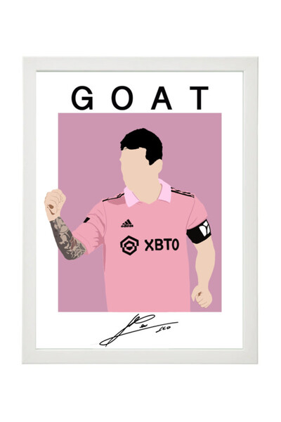 Boomah Accessories Lionel Messi Inter Miami Illustration Art Autographed Post...