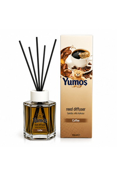 Yumoş Odorizant de cameră cu bețișoare, Yumos Coffee, 120 ml