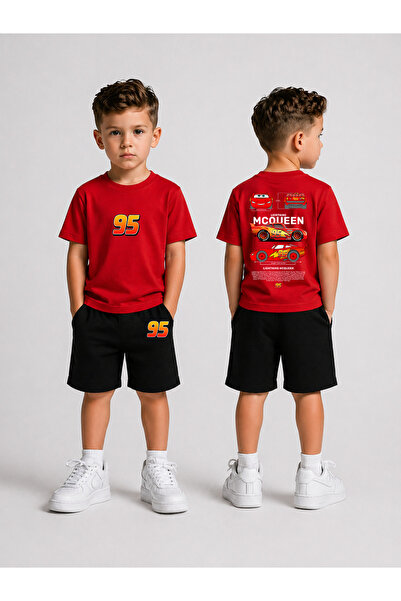 LORVEX Children's T-Shirt and Shorts Set Printed Cotton Summer Combination