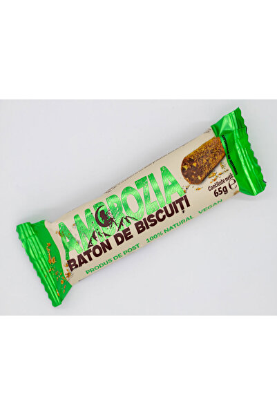 Ambrozia Baton de Biscuiti, 65g - Vegan - Cu Zahar Brun