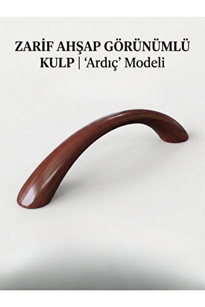 Mas Kulp Ardıç 96mm Ahşap Görünümlü Modern Mobilya Kulbu