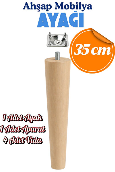 KAYRA LEATHER CRAFT 1 Piece Wooden Cabinet Furniture Sofa Leg Feet M8 35 cm R...