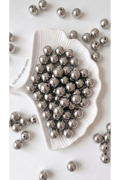 hobi dünyası evim 16 mm Silver Pearl Luxury Perforated Jewelry Accessory Maki...