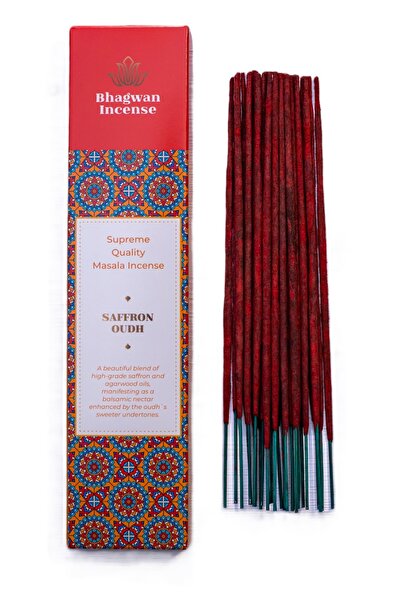 Bhagwan Incense Saffron Oudh - bețișoare de tămâie artizanale premium, rulate...
