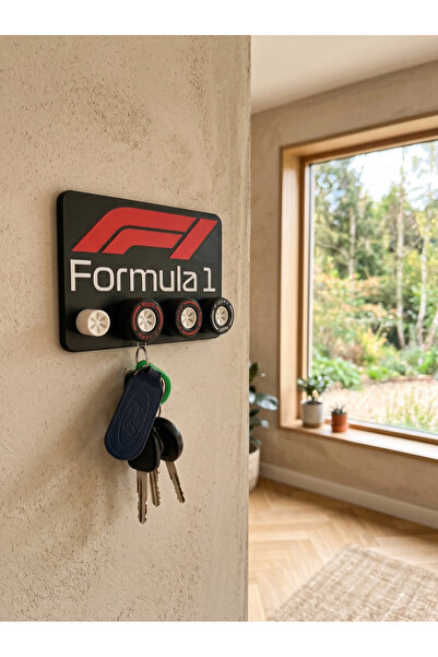 mekatris3d Mekatris Motorsporları Temalı Duvar Anahtarlığı ve Lastiği Anahtar...
