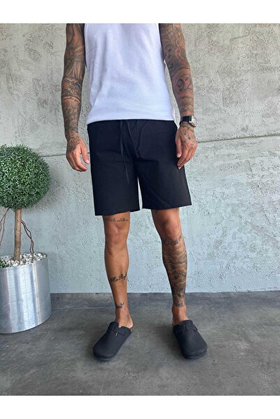 SHANBERWEAR Erkek Basic Siyah Günlük Şort