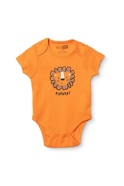 ebebek Hello Baby HelloBaby Erkek Bebek Body Hayvan Baskılı Çıtçıtlı Zarf Yak...