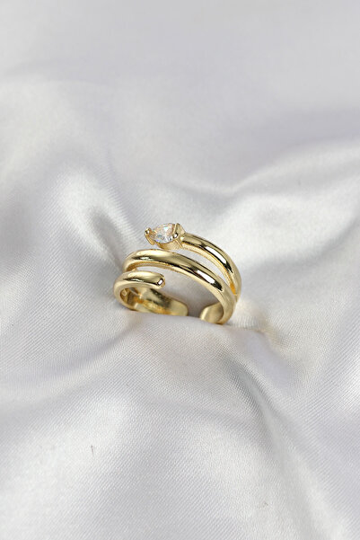 callerrons accessories Brass Gold Color Spiral Snake Model Women's Ring - Ebj...