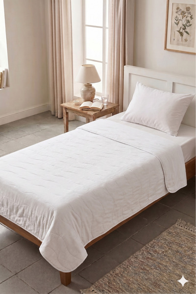 Miabella Home Single Pique Quilted Single Bedspread Single Pique Bedspread Qu...