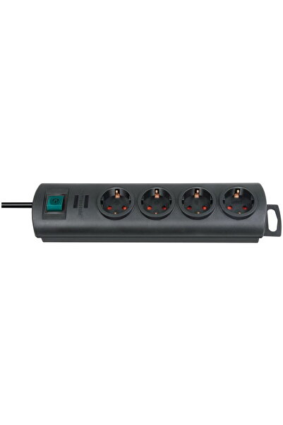 Brennenstuhl Primera-Line prelungitor cu 4 prize 1,5m, H05VV-F 3G1,5, Negru