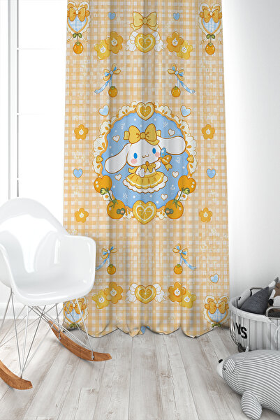 EVSEHOMES Perdea decorativă cu un singur volan, cu model Cinnemarol turcesc.