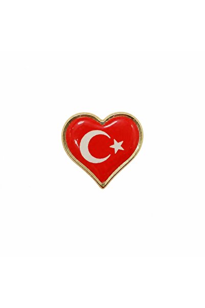 Ö ÖZMERT ASKERİ MALZEME Türk Bayrağı Kalp Yaka Rozeti