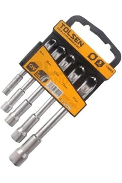 TOLSEN 5 Piece L Type Lug Wrench Set 8 10 12 13 17 mm Chrome Vanadium Steel W...