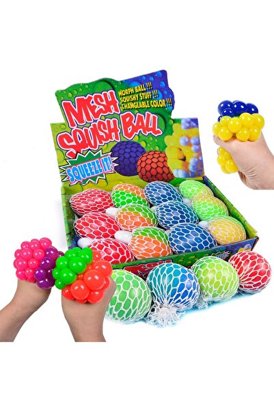 Generic Mesh Squish Ball Stress Relief Toy for Kids & Adults | Color Changing...
