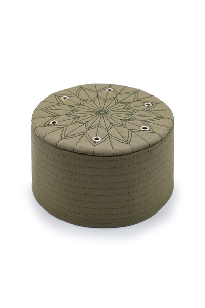 Sarıkhane Children's Talebe Molded Yellow Skull Cap - Green - Felt