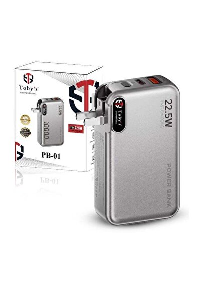 TOBYS Toby’s PB-01 10000mAh Power Bank 22.5W Fast Charging with Built-in Ligh...