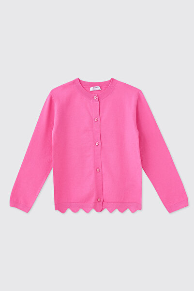 Panço Girl's Pink Knitwear Cardigan