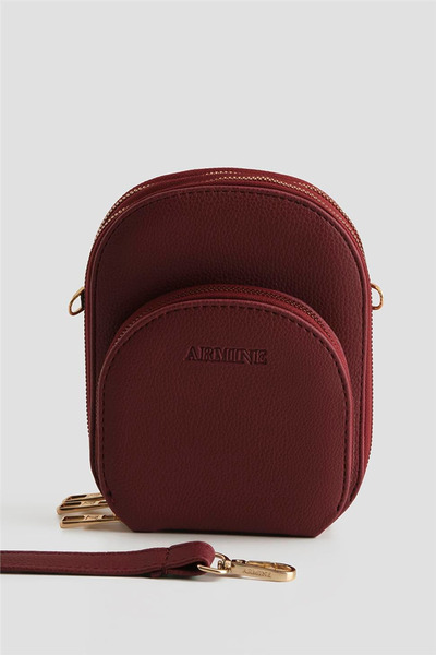 Armine Women's Shoulder Strap Bag 384 Claret Red Pia