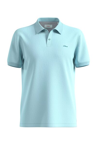 s.Oliver Men's Polo Shirt, Cotton, Regular Fit, Light Blue