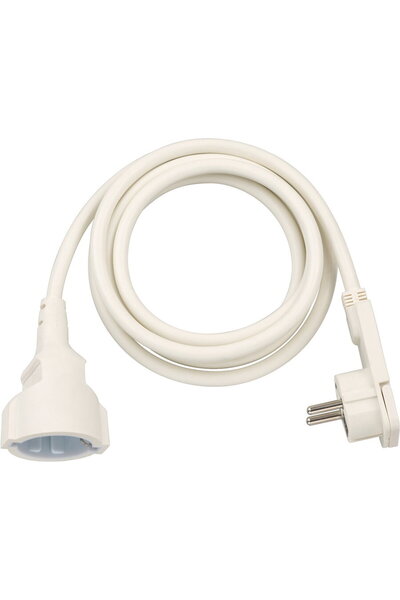 Brennenstuhl Extension Cord, flat head, H05VV-F 3G1.5, 2m, White